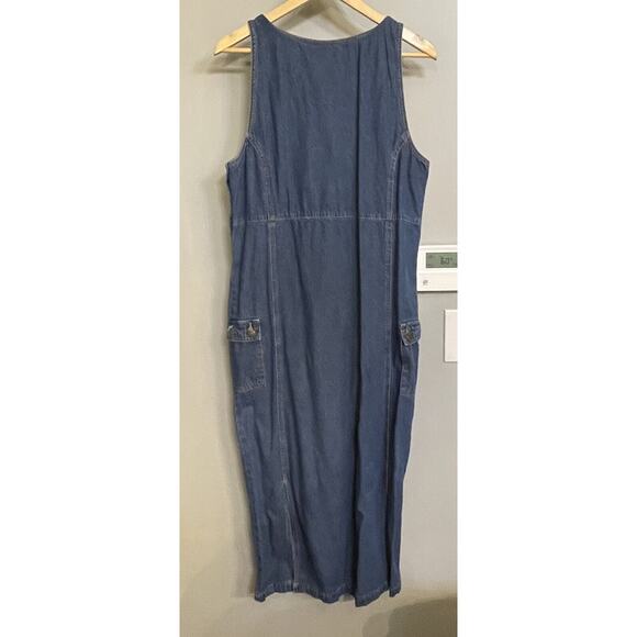 Vintage Disney Catalog Piglet & Eore Denim Sleeveless Maxi Jumper Dress Medium - Picture 4 of 13